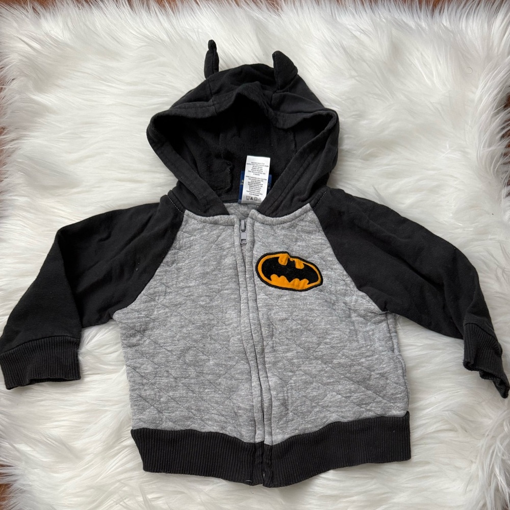 Batman Toddler Hoodie Jacket - Gray & Black